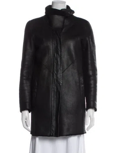Pre-owned Helmut Lang Fur Coat In Black