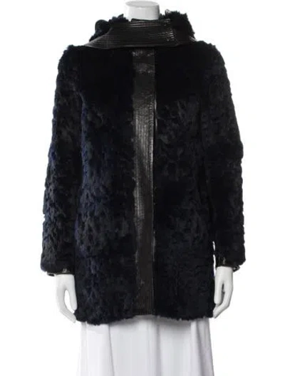 Pre-owned Helmut Lang Fur Jacket In Black