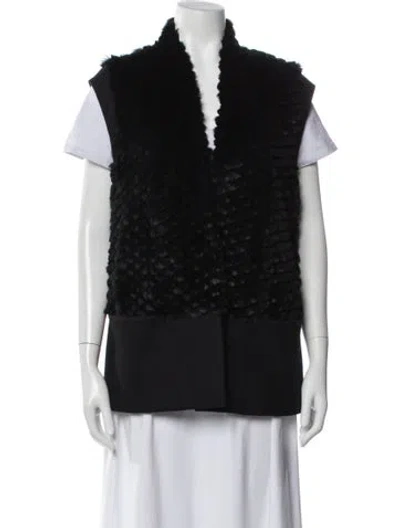 Pre-owned Helmut Lang Fur Jacket In Black