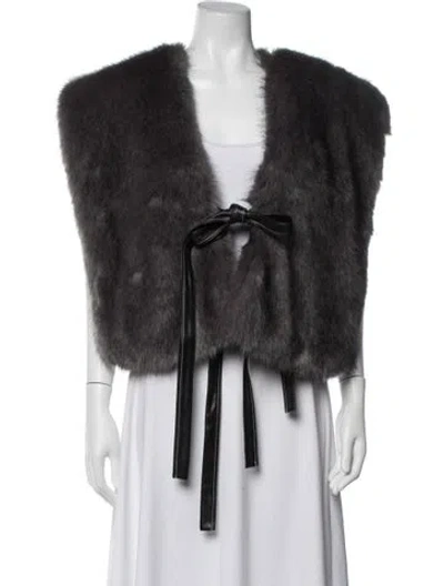 Pre-owned Helmut Lang Fur Jacket In Grey