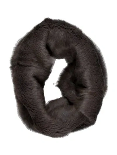 Pre-owned Helmut Lang Fur Snood In Grey