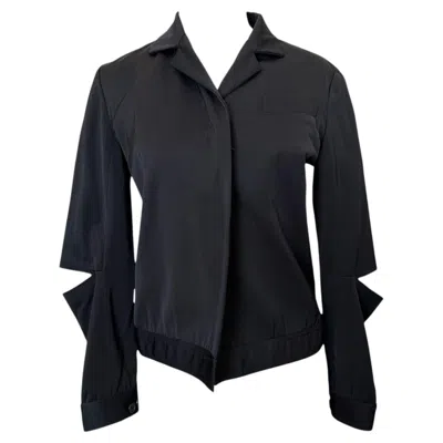 Pre-owned Helmut Lang F/w 1996 Slit Elbow Cotton Blazer In Black