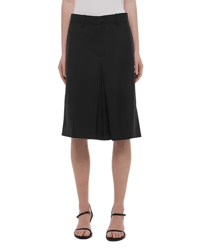 Helmut Lang Gab Wool Skirt In Black