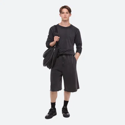 Helmut Lang Garment-dyed Long-sleeved Tee In Black