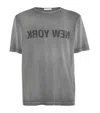 Helmut Lang Garment-dyed New York Tee In Grey