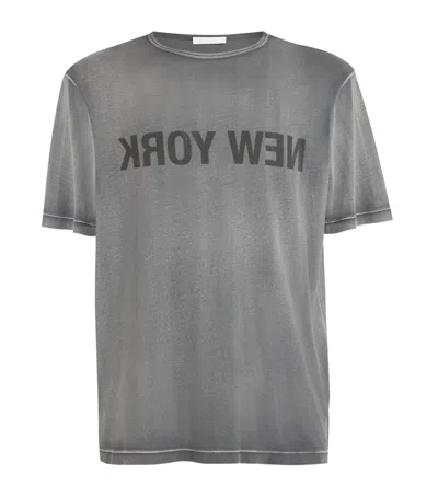 Helmut Lang Man Grey T-shirts & Tank Tops
