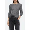 Helmut Lang Garment-dyed Long-sleeved Tee In Gunmetal