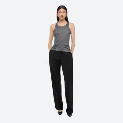 Helmut Lang Garment-dyed Racer Tank In Gunmetal