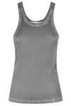 Helmut Lang Garment-dyed Racer Tank In Gunmetal