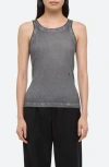 Helmut Lang Garment-dyed Racer Tank In Gunmetal