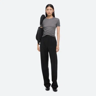 Helmut Lang Garment-dyed Shrunken Tee In Gunmetal