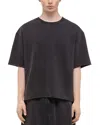 Helmut Lang Garment Dyed Upstate Raw Edge Tee In Black