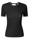 Helmut Lang Shrunken Short-sleeve Crew-neck Top In Black