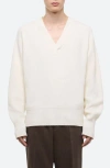 Helmut Lang Giunon V-neck Organic Cotton Sweater