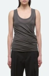Helmut Lang Double-layered Tank Top In Graphite - V2s