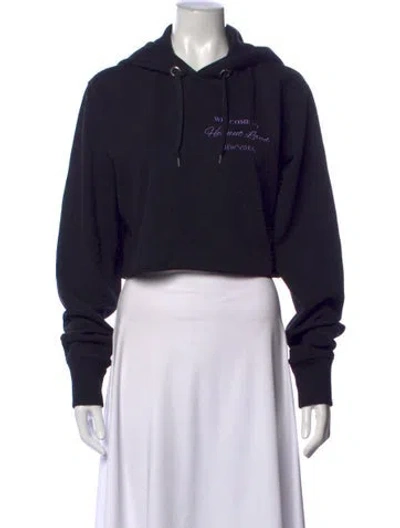 Pre-owned Helmut Lang Graphic Print Crew Neck Hoodie In Black