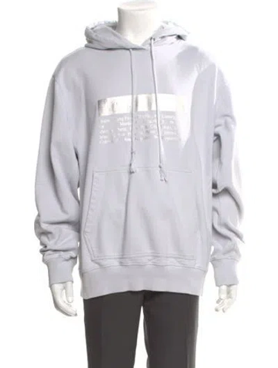 Pre-owned Helmut Lang Graphic Print Crew Neck Hoodie In Gray