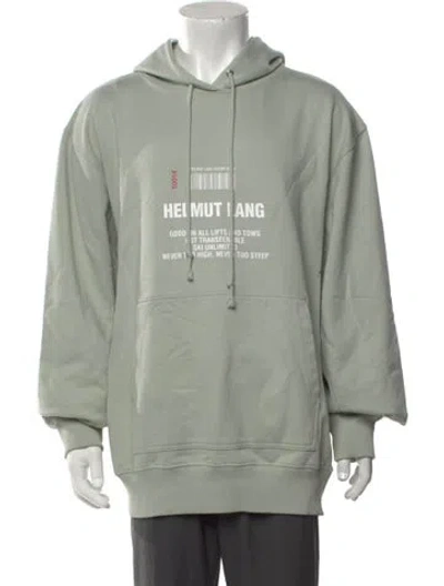 Pre-owned Helmut Lang Graphic Print Crew Neck Hoodie In Green