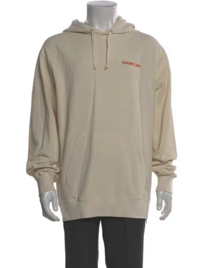 Pre-owned Helmut Lang Graphic Print Crew Neck Hoodie In Neutral