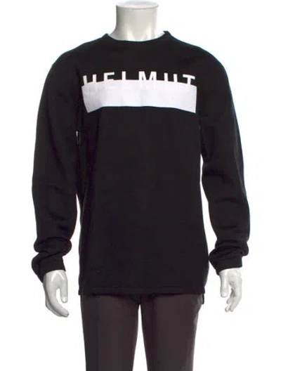 Pre-owned Helmut Lang Graphic Print Crew Neck Pullover In Black