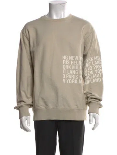 Pre-owned Helmut Lang Graphic Print Crew Neck Pullover In Neutral