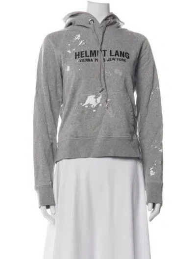 Pre-owned Helmut Lang Graphic Print Crew Neck Sweater In Grey