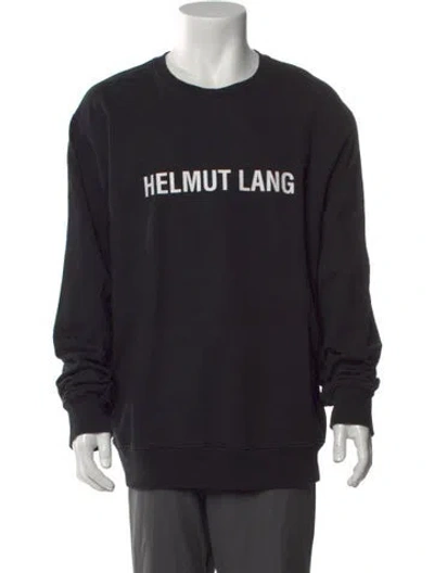 Pre-owned Helmut Lang Graphic Print Crew Neck Sweatshirt In Black