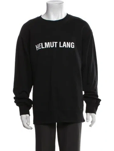 Pre-owned Helmut Lang Graphic Print Crew Neck Sweatshirt In Black