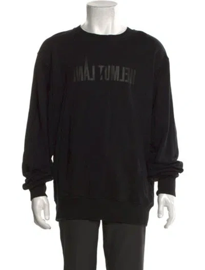 Pre-owned Helmut Lang Graphic Print Crew Neck Sweatshirt In Black