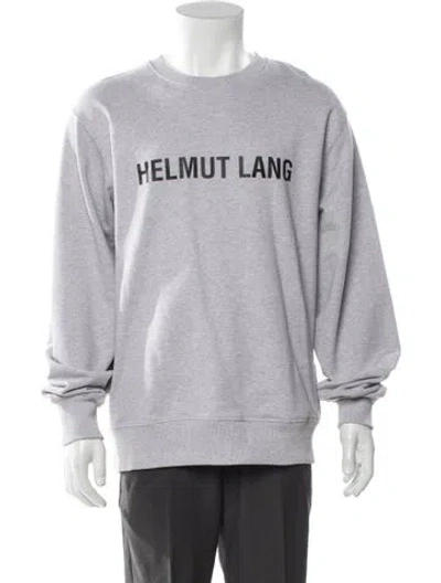 Pre-owned Helmut Lang Graphic Print Crew Neck Sweatshirt In Gray
