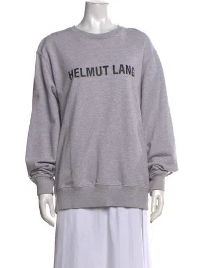 Pre-owned Helmut Lang Graphic Print Crew Neck Sweatshirt In Grey