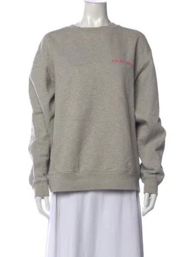 Pre-owned Helmut Lang Graphic Print Crew Neck Sweatshirt In Grey