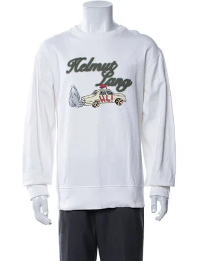 Pre-owned Helmut Lang Graphic Print Crew Neck Sweatshirt In Neutrals
