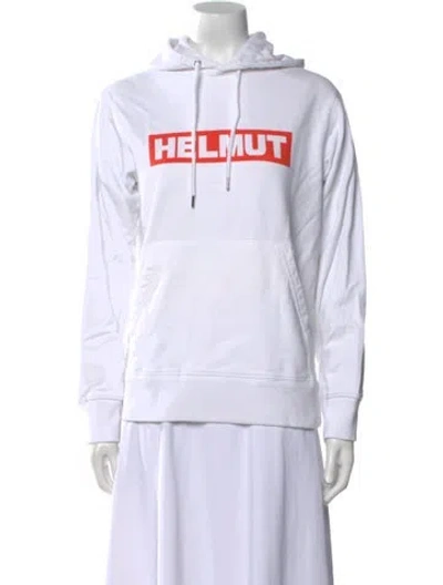 Pre-owned Helmut Lang Graphic Print Crew Neck Sweatshirt In White