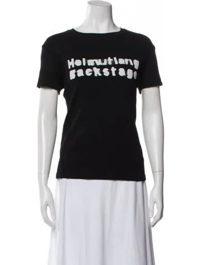 Pre-owned Helmut Lang Graphic Print Crew Neck T-shirt In Black