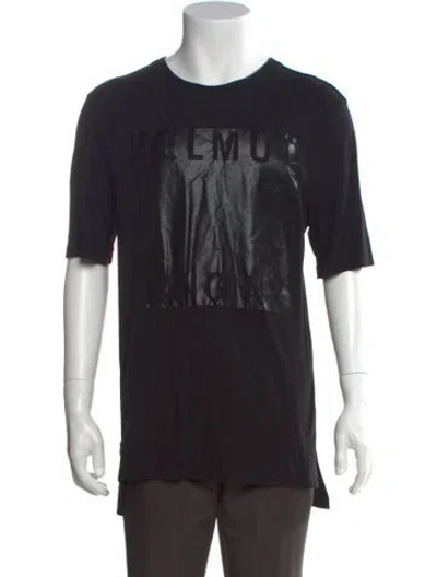 Pre-owned Helmut Lang Graphic Print Crew Neck T-shirt In Black