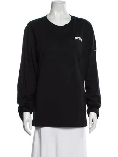 Pre-owned Helmut Lang Graphic Print Crew Neck T-shirt In Black