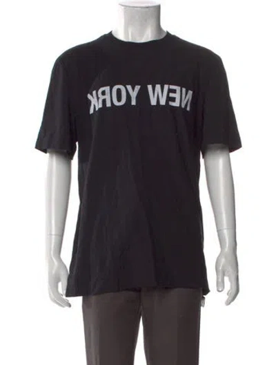Pre-owned Helmut Lang Graphic Print Crew Neck T-shirt In Black