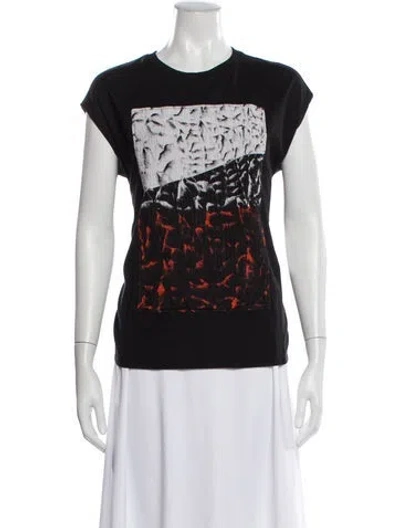Pre-owned Helmut Lang Graphic Print Crew Neck T-shirt In Black
