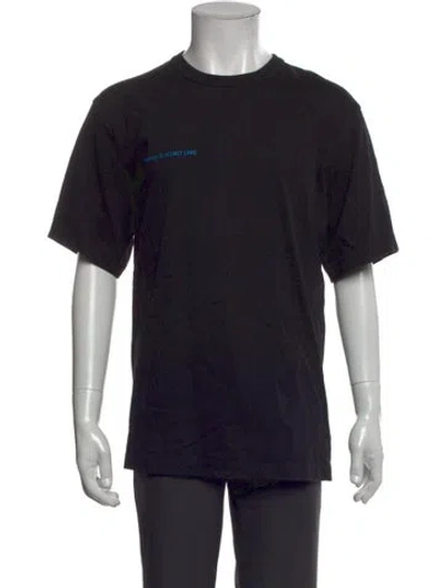 Pre-owned Helmut Lang Graphic Print Crew Neck T-shirt In Black