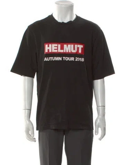 Pre-owned Helmut Lang Graphic Print Crew Neck T-shirt In Black