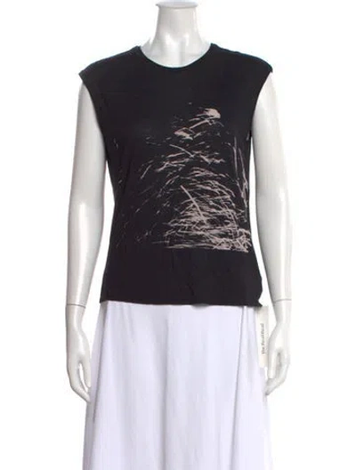 Pre-owned Helmut Lang Graphic Print Crew Neck T-shirt In Black
