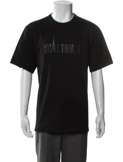 Pre-owned Helmut Lang Graphic Print Crew Neck T-shirt In Black