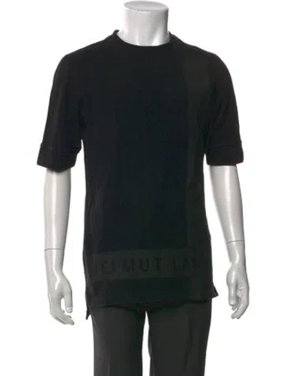 Pre-owned Helmut Lang Graphic Print Crew Neck T-shirt In Black