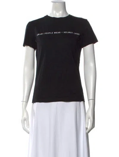 Pre-owned Helmut Lang Graphic Print Crew Neck T-shirt In Black