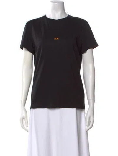 Pre-owned Helmut Lang Graphic Print Crew Neck T-shirt In Black