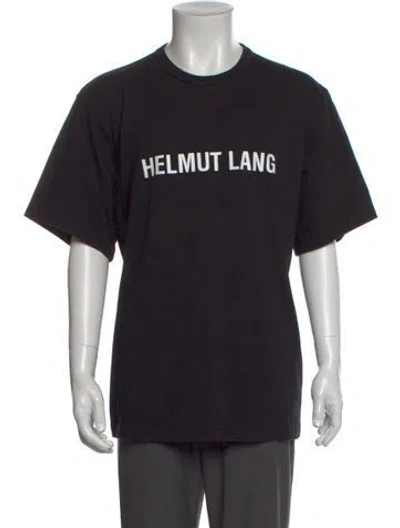 Pre-owned Helmut Lang Graphic Print Crew Neck T-shirt In Black