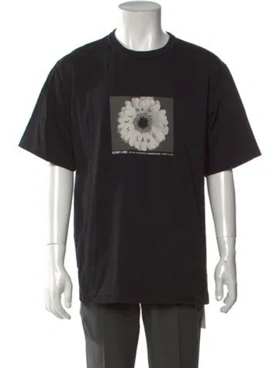 Pre-owned Helmut Lang Graphic Print Crew Neck T-shirt In Black