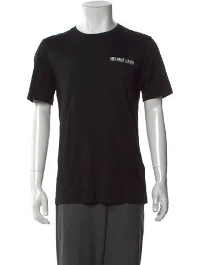 Pre-owned Helmut Lang Graphic Print Crew Neck T-shirt In Black