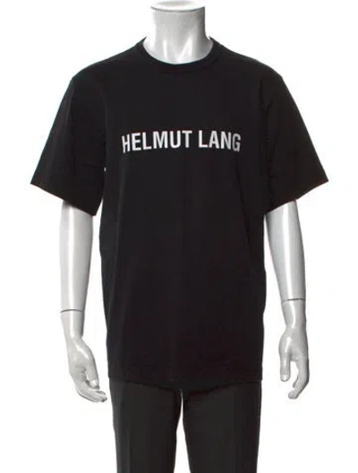Pre-owned Helmut Lang Graphic Print Crew Neck T-shirt In Black